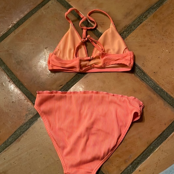 Pink Ribbed Bikini Set - Picture 2 of 2